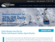Tablet Screenshot of canyonsports.com